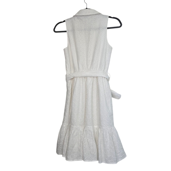 Draper James RSVP Eyelet Shirtdress tie waist Nautical picnic romantic white - Picture 3 of 8